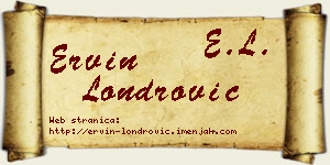 Ervin Londrović vizit kartica